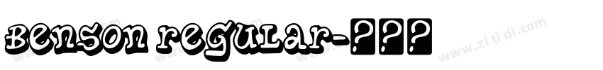 Benson Regular字体转换
